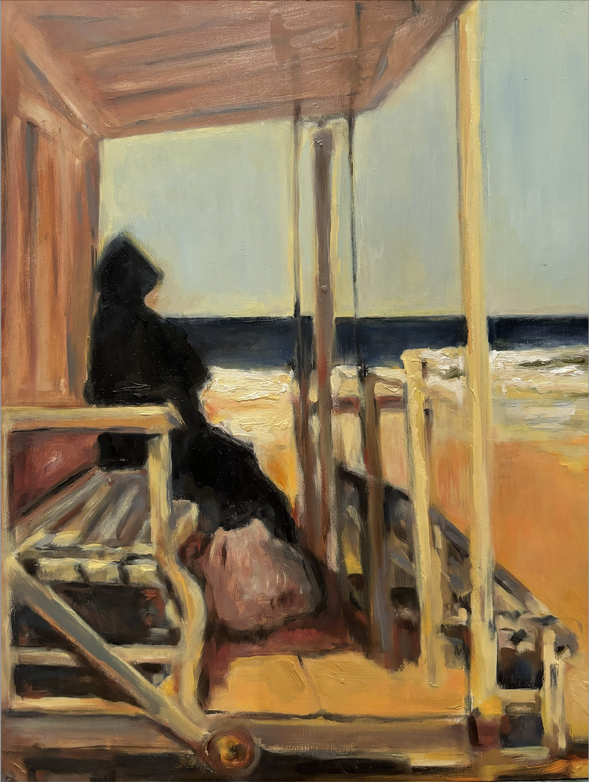  La espera 35x27 cm -Oleo-