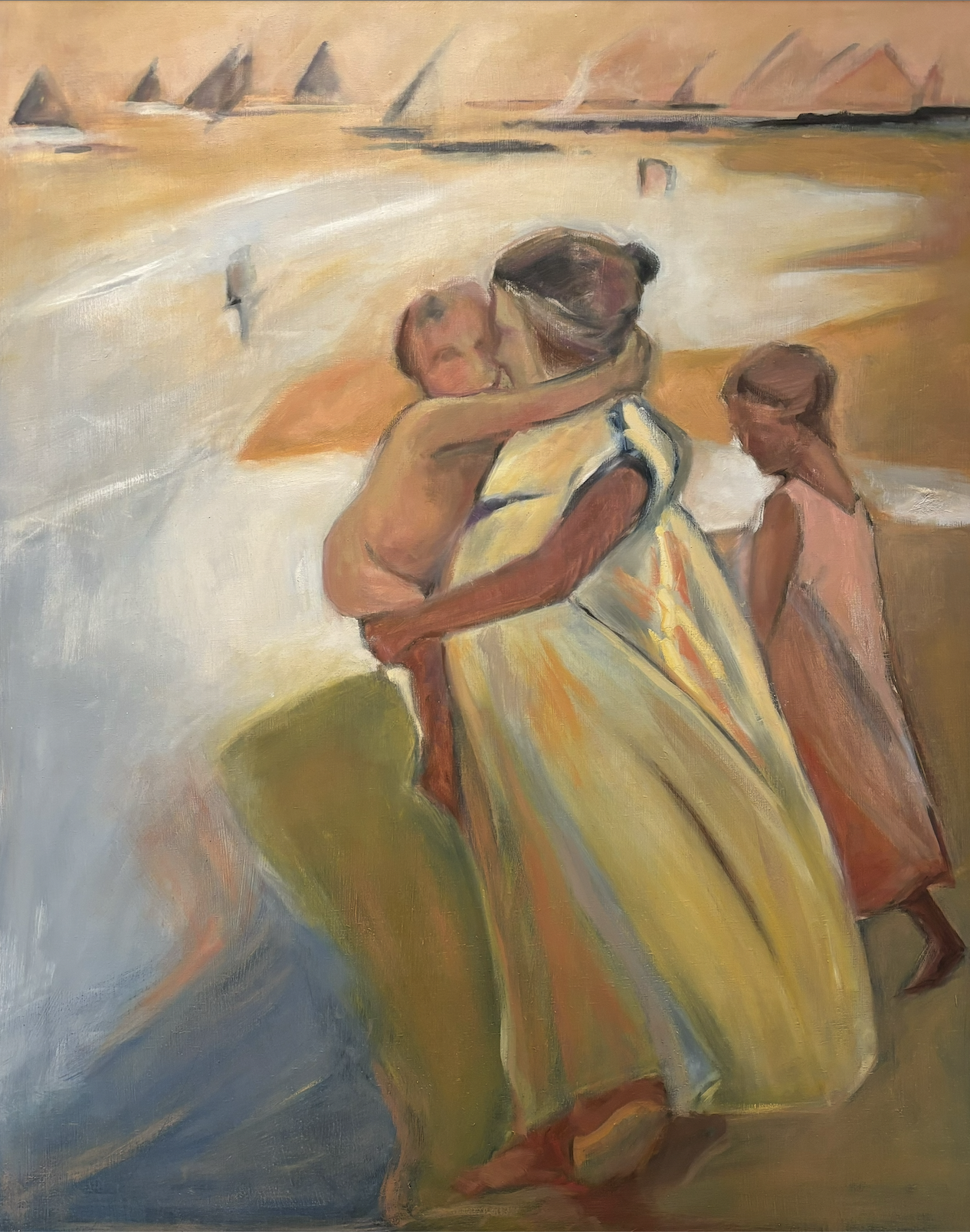 Tormentines al viento 92x73 cm -Oleo-