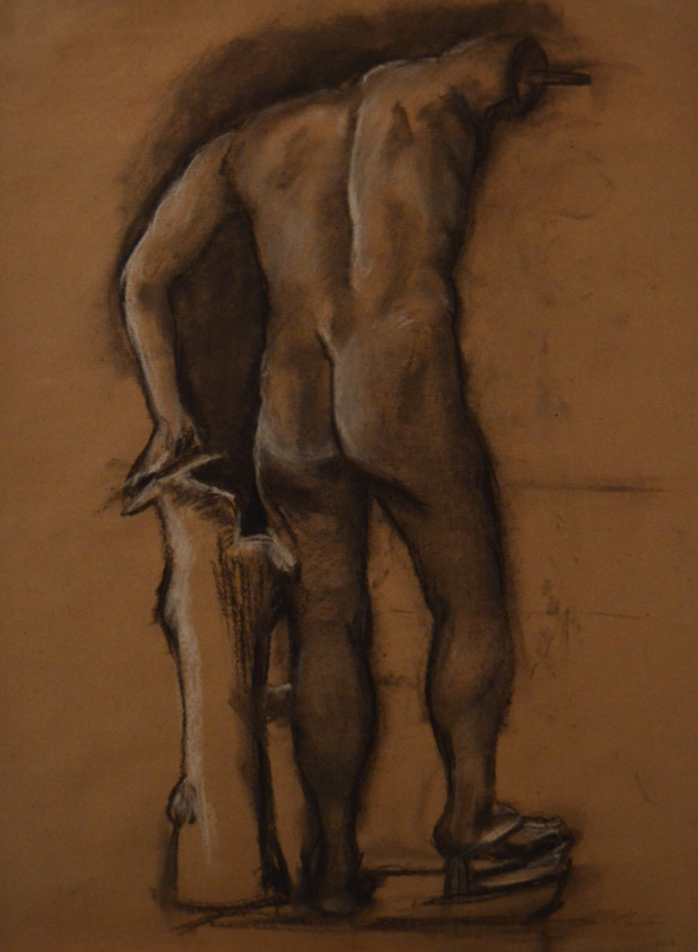 El apoyo 50x70 cm- Carboncillo