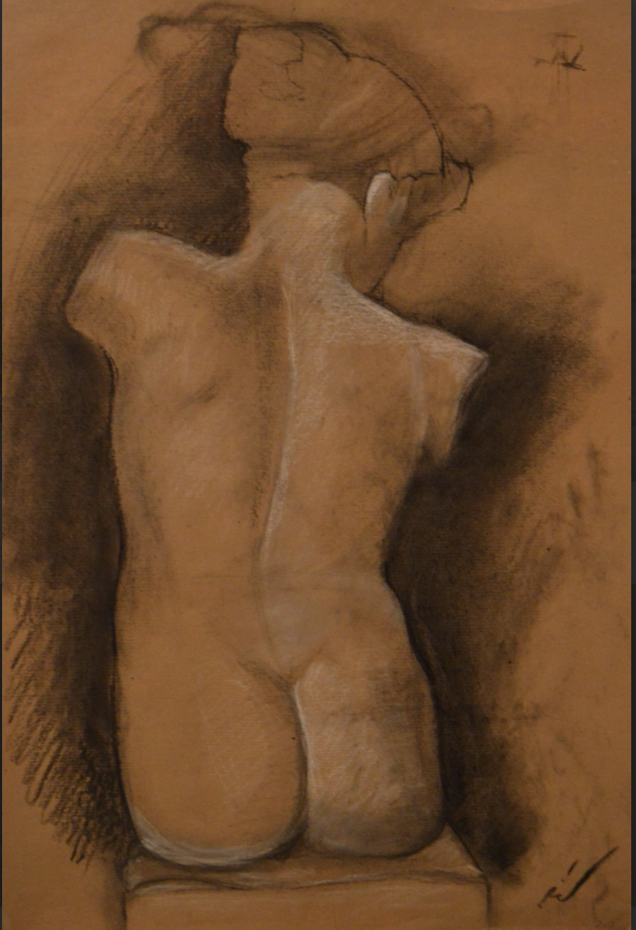 Escayola femenina 50x70 -Carboncillo
