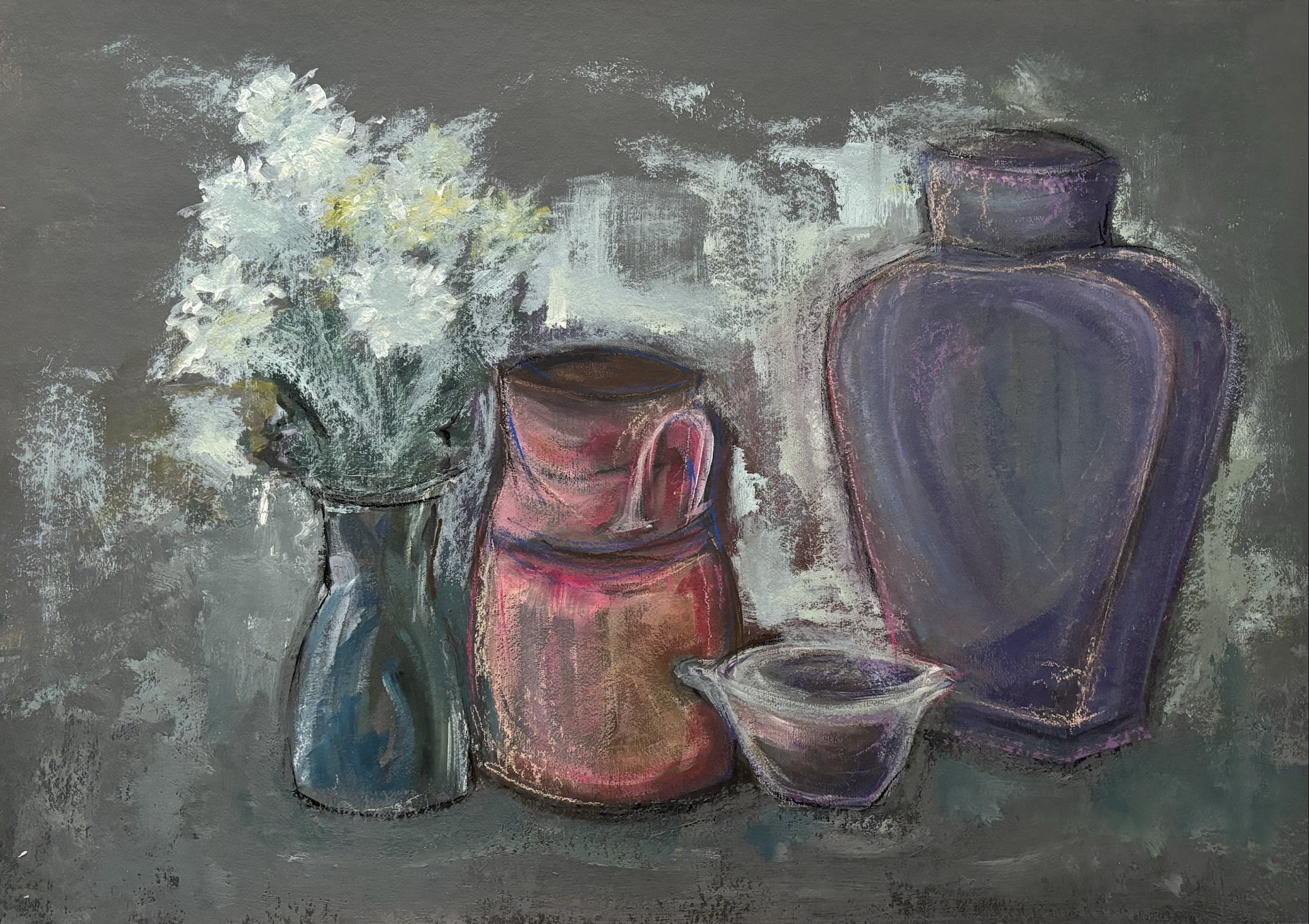 Cacharros 52x75 cm -Acrílico-