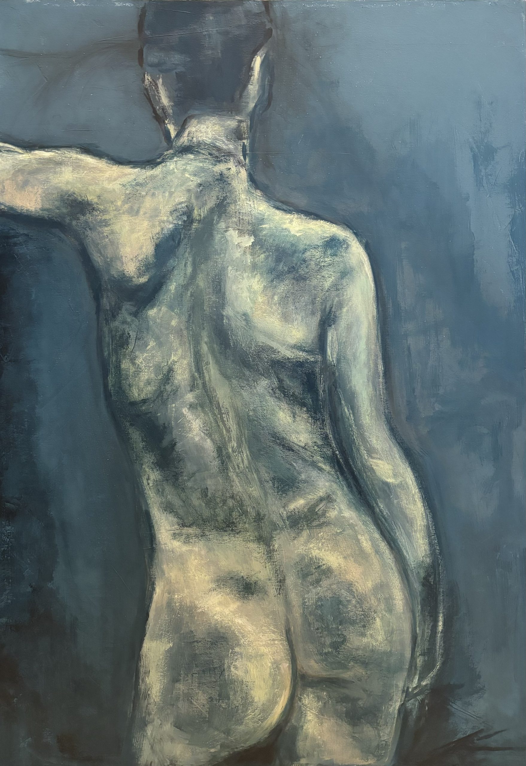 De espaldas a la Naturaleza 92x65 cm -Acrílico