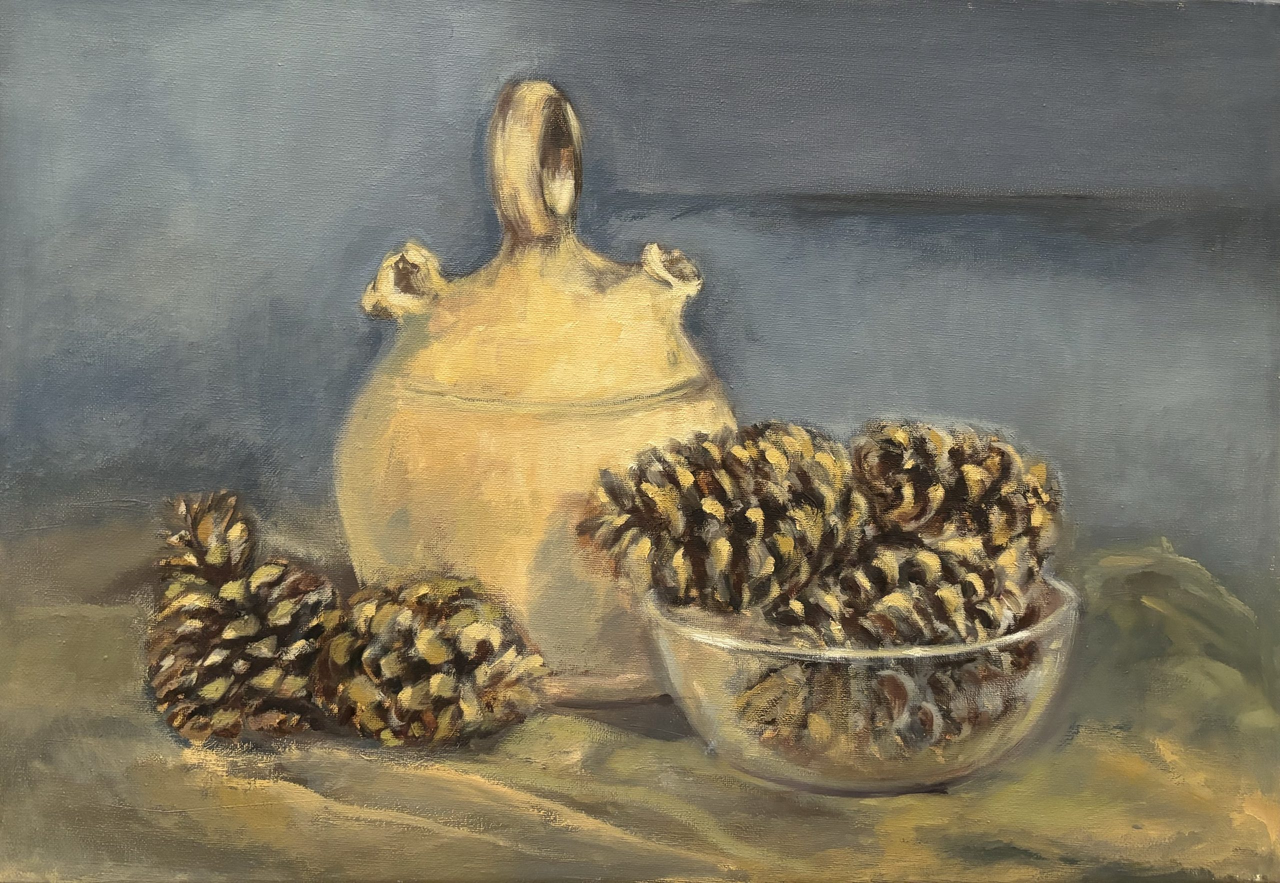 Piñas Sinarqueñas 38x55 cm -Oleo-