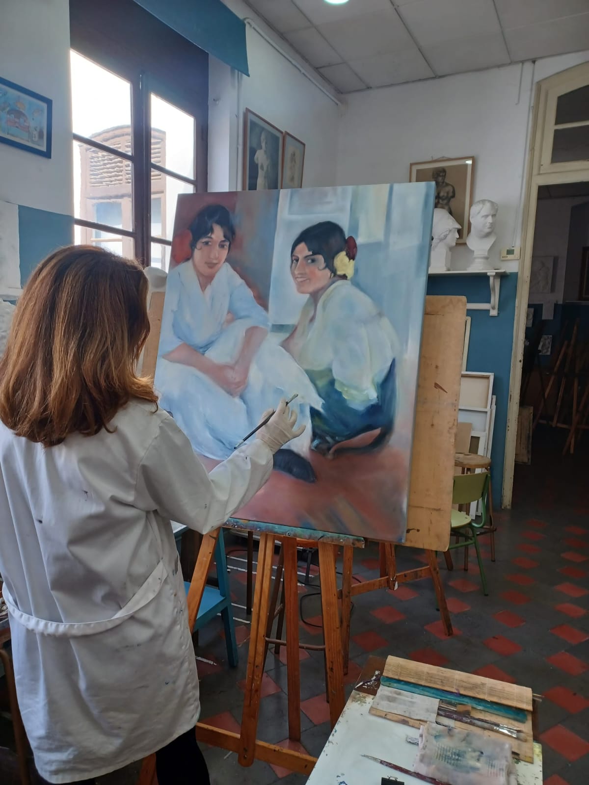 Proceso obra Las Gitanas 100x81 cm - Oleo- Proceso obra Las Gitanas 100x81 cm - Oleo-